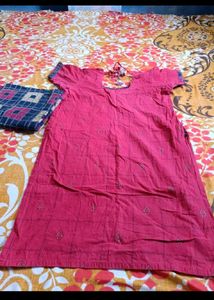 pure cotton Kurta full patiyala with Dupatta