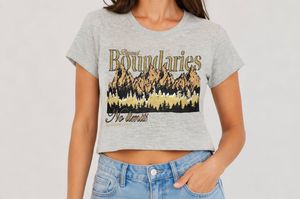 Graphic Print Cropped T-Shirt