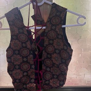 navratri halter neck blouse