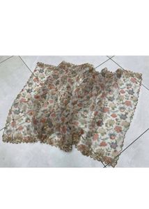 Beautiful Organza Self Design Dupatta(Beige Coour)