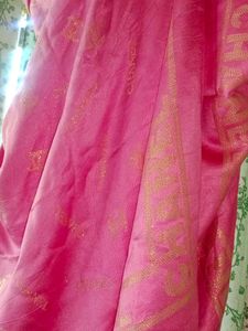 Aunthetic Chanel pink n gold scarf