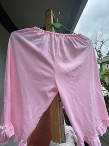 Cute Pink Button-Up Nightgown with shorts