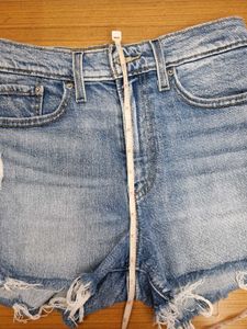 Levi's High-Waisted Distressed Denim Shorts