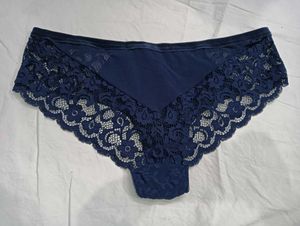 Navy 💛 big size Lace Trim Briefs