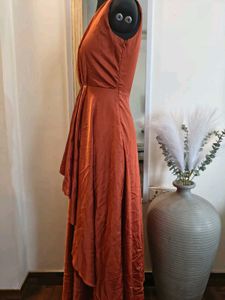 Elegant One-Shoulder Satin Maxi Dress