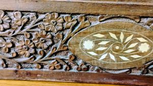 Vintage Carved Wooden Desk stand