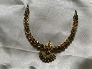 22kt Gold Plated Necklace with Colorful Stones