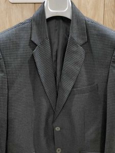 Men’s Premium Grey Checkered Blazer