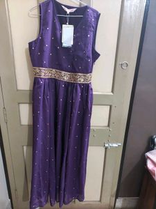 Elegant Purple Ethnic Gown