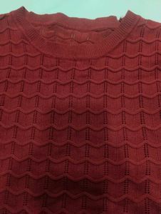 Chic Textured Red Top