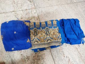 Royal Blue Embroidered Salwar Suit