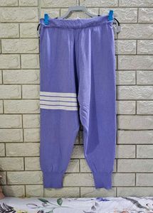 Purple Drawstring Jogger Pants