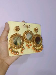 Beautiful Earrings and Tikka Set