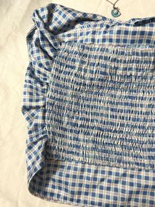 Blue Plaid Twist Top