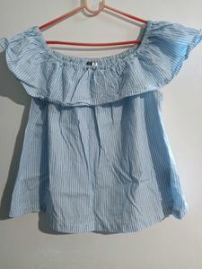 Cute Striped Off-Shoulder Top