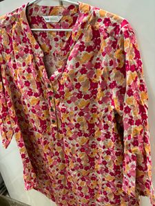 Floral Pink Cotton Tunic
