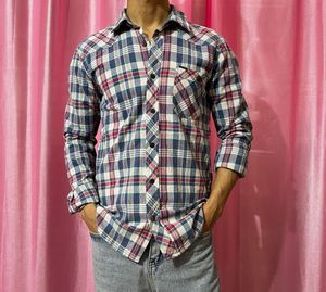 Plaid Button-Down Shirt