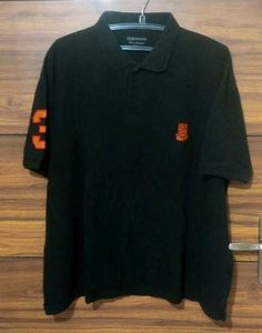 Men's Black  5xl Polo T-Shirt