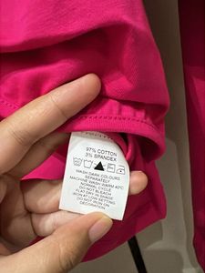 Shein Pink Twist Front Cutout Top