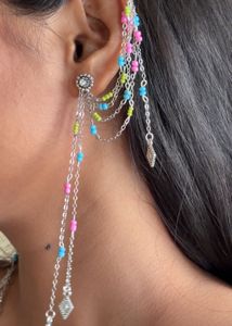 Boho Chain Earring with Beads