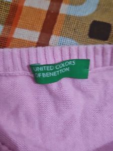 Pink Heart Print Sweater