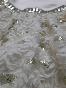 Sparkly White Flower Girl Dress