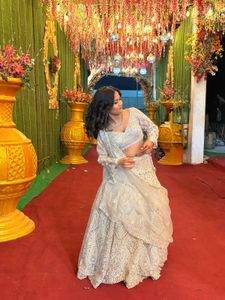 lehenga silver color