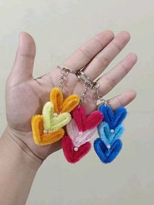 🍒 Cherry Heart Flower Keychain 🌸💖