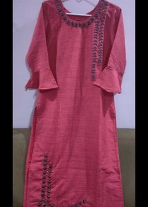 Pink Kurti Pant Set