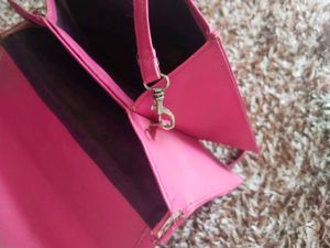 Cute Pink Sling Bag with Artistic Print
