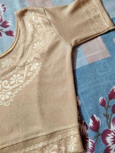 Elegant Beige Ethnic Blouse