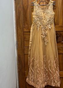 Stunning Gold Embellished Evening Gown