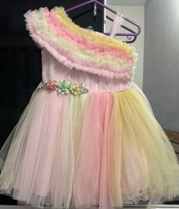 Rainbow Tulle Party Dress