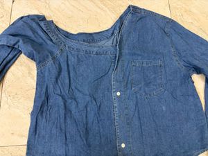 Denim one Off-Shoulder Top
