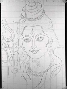 Shiv Ji Outline Drawing