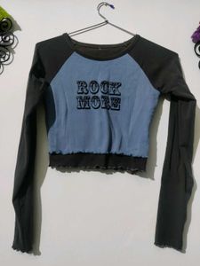 Y2K "Rock More" Graphic Crop Top