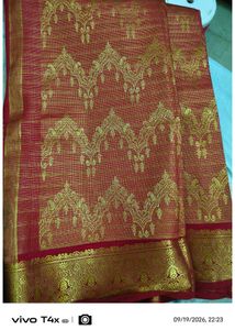 Beautiful Red &amp; Gold Silk Saree