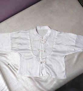 Elegant White Lace Trimmed Crop Top