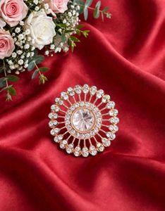 💖 Big Diamond Sunburst Ring - Cocktail Party Rin