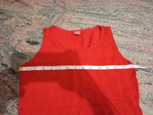 Bright Red Sleeveless Tank Top