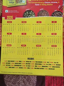 Maggi Masala Magic 2026 Calendar