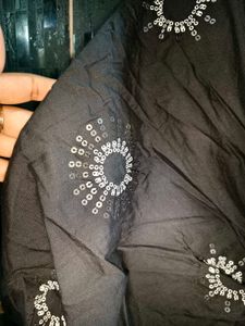 Embellished Blackless Maxi Dress