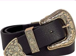 Ornate Western Style Black Belt