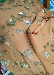 Designer Peach Lehenga Choli Set
