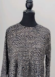 Leopard Print Tiered Dress