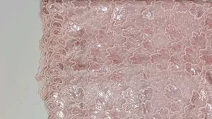 Pink Sequin Lace Fabric