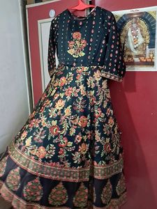 Beautiful Black Printed Gown