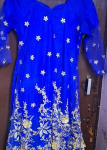 Stunning Blue Embroidered Lehenga Choli