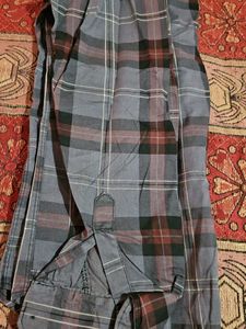Men's Grey Plaid Button-Up Shirt