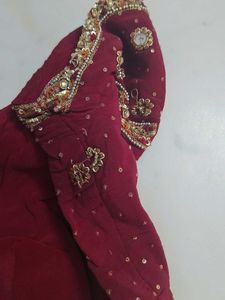 Maroon Embellished  Blouse